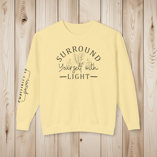 Embrace the Light Unisex Lightweight Crewneck Sweatshirt - EternalAscension