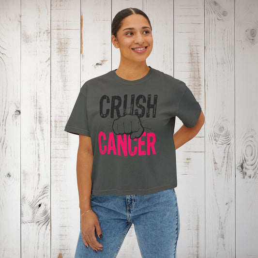 Crush Cancer Women's Boxy Tee - EternalAscension