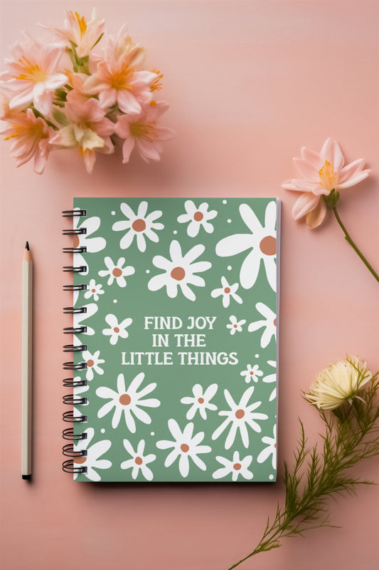 Find Joy in the Little Things! Spiral Notebook - Ruled Line - EternalAscension