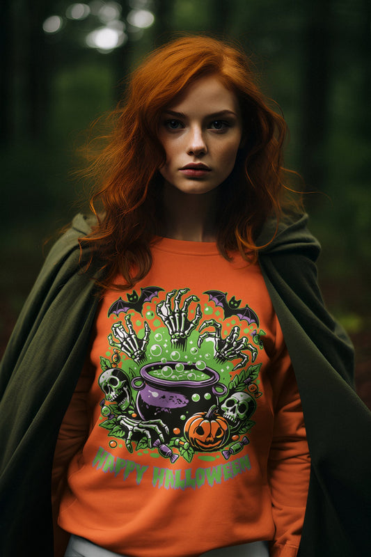 Halloween Cauldron Unisex Heavy Blend™ Crewneck Sweatshirt - EternalAscension