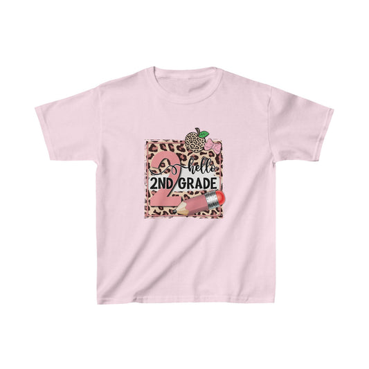 🍎 Hello Second Grade T - Shirt 🍎 Kids Heavy Cotton™ Tee - EternalAscension