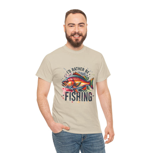 Id Rather Be Fishing Unisex Heavy Cotton Tee - EternalAscension