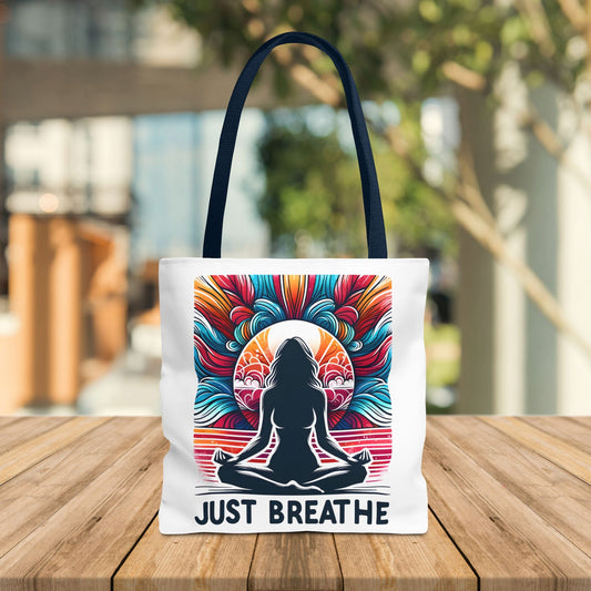 Just Breathe Meditation Tote Bag - EternalAscension