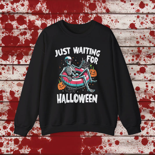 🎃Just Waiting for Halloween 👻 Unisex Heavy Blend™ Crewneck Sweatshirt - EternalAscension