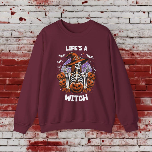 🎃Life's a Witch 🧙‍♀️Unisex Heavy Blend™ Crewneck Sweatshirt - EternalAscension