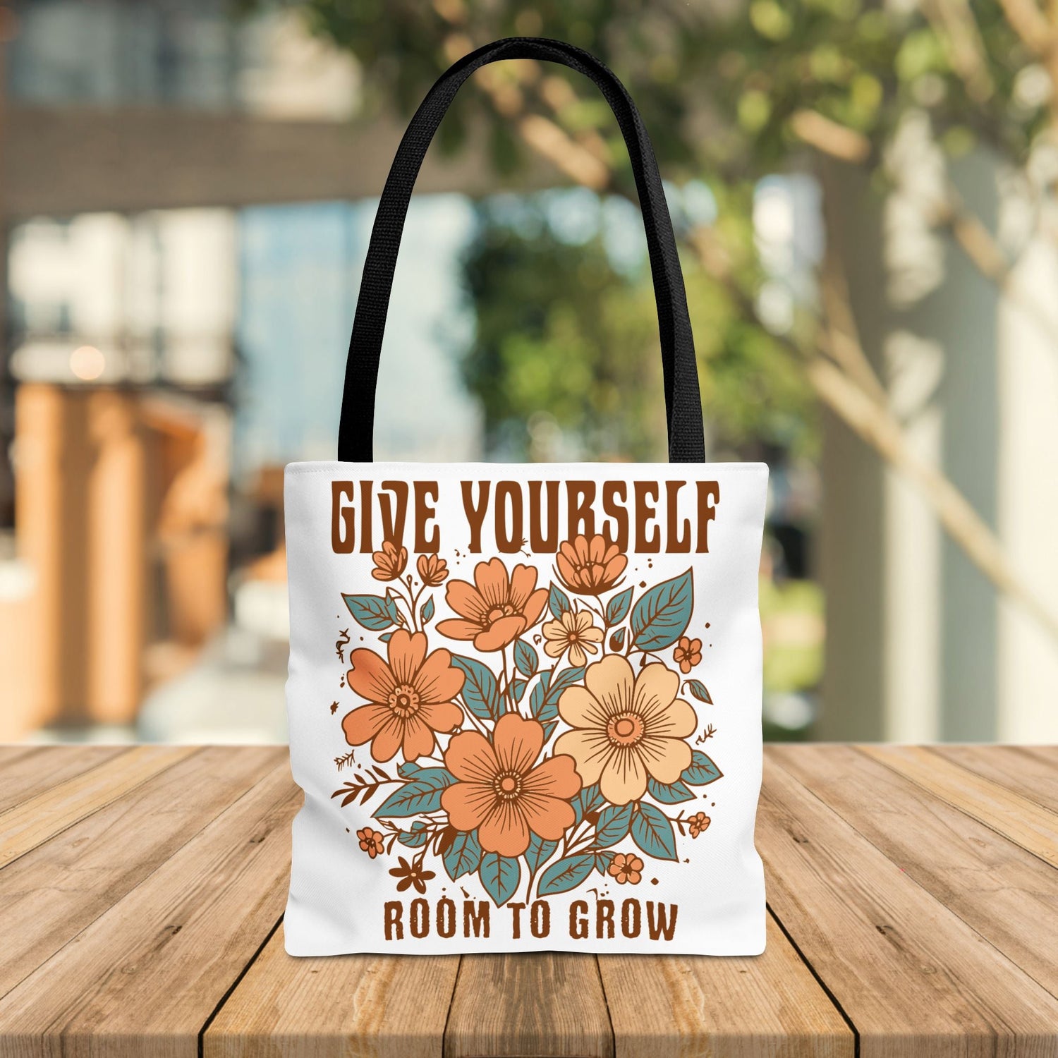 Motivational Tote Bag - 'GIVE YOURSELF ROOM TO GROW' - EternalAscension