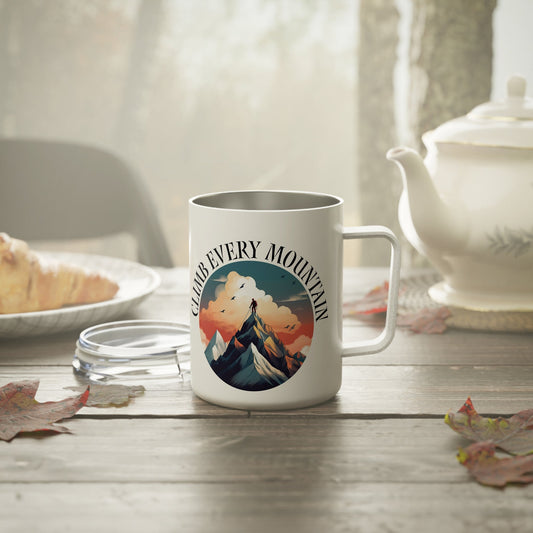 Mountain Mug - 'Climb Every Mountain' Insulated Coffee Mug, 10oz - EternalAscension