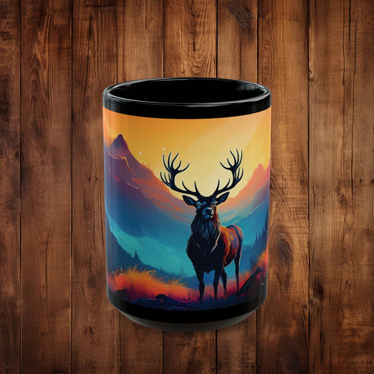 Mug Stag Sunrise Sunset Mug 11oz 15oz - EternalAscension