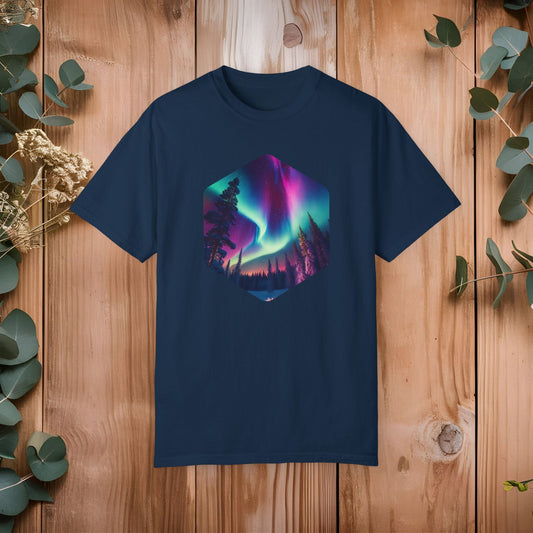 Northern Lights Hexagon T-shirt - EternalAscension