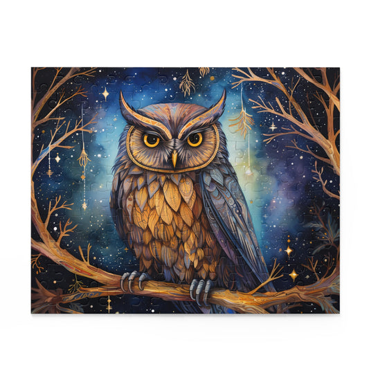 🦉✨“Starry Night Owl” Puzzle🧩 (120, 252, 500 - Piece) - EternalAscension