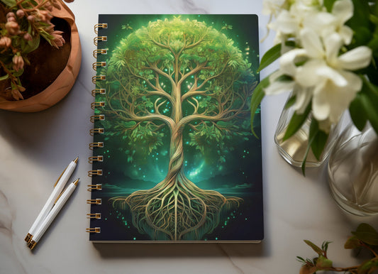 The Luminous Life Tree Spiral Notebook - Ruled Line - EternalAscension